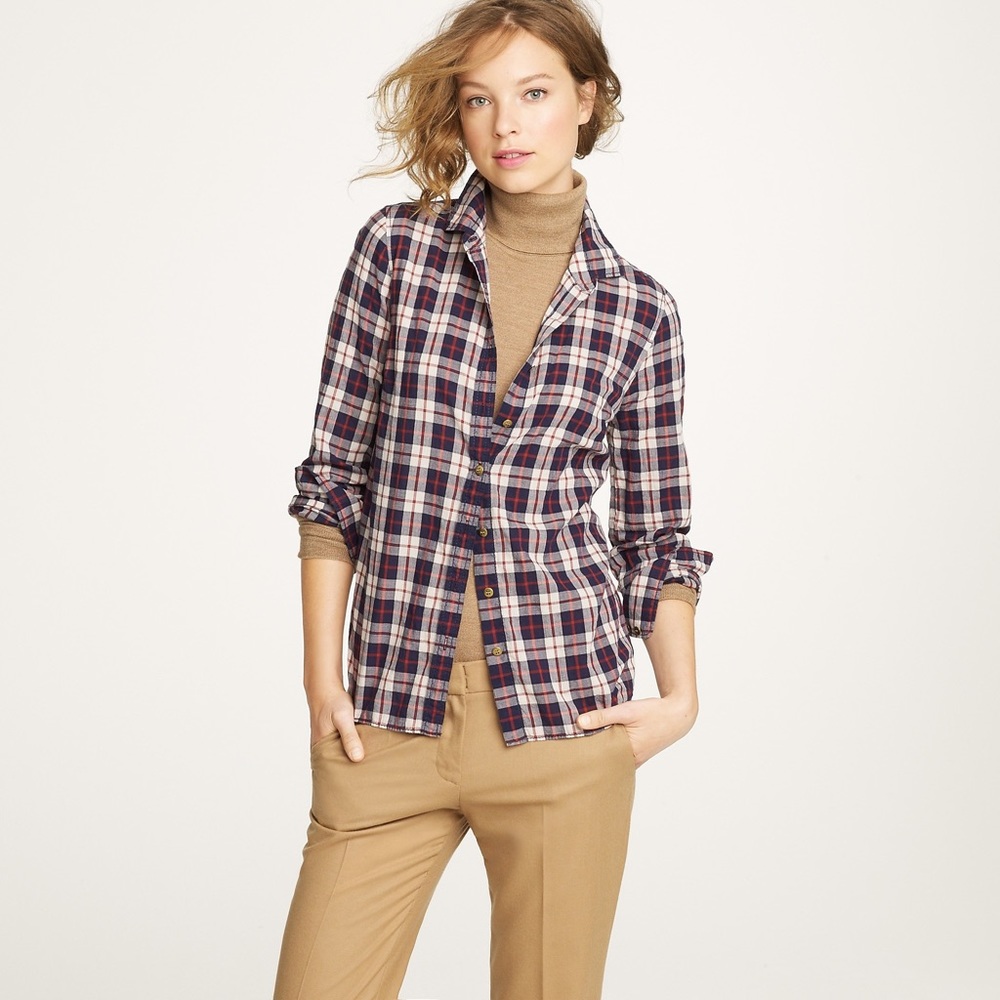 Plaid J. Crew The Perfect Shirt